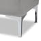 Baxton Studio Mabel Grey Velvet Upholstered Silver Finished Storage Ottoman 165-10678 - alternate 2